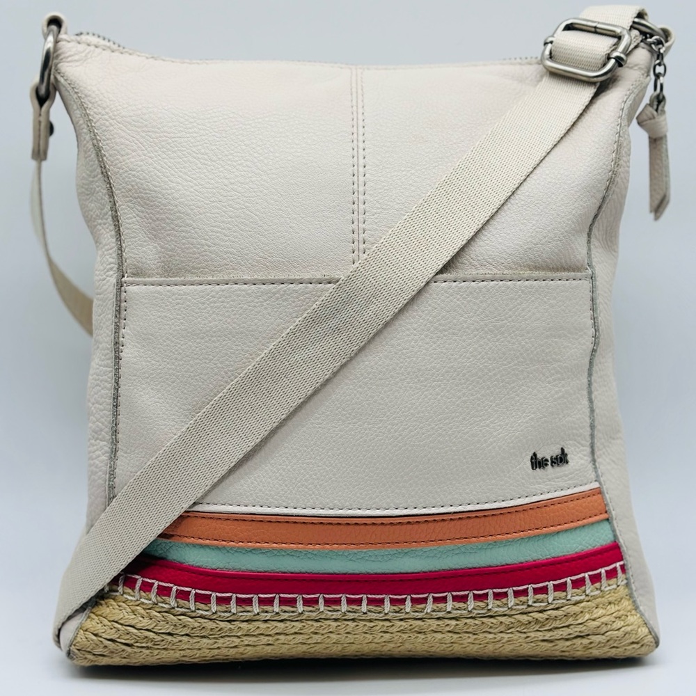 The Sak Cream Crossbody Bag with Multicolor Accents